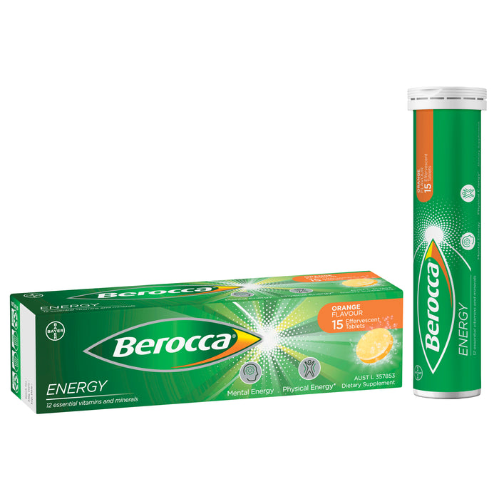 Berocca Energy Original Orange Effervescent Tablets 15
