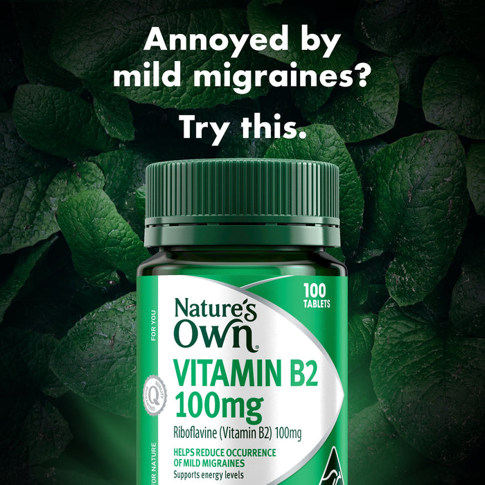 Nature's Own Vitamin B2 100mg 100 Tablets.