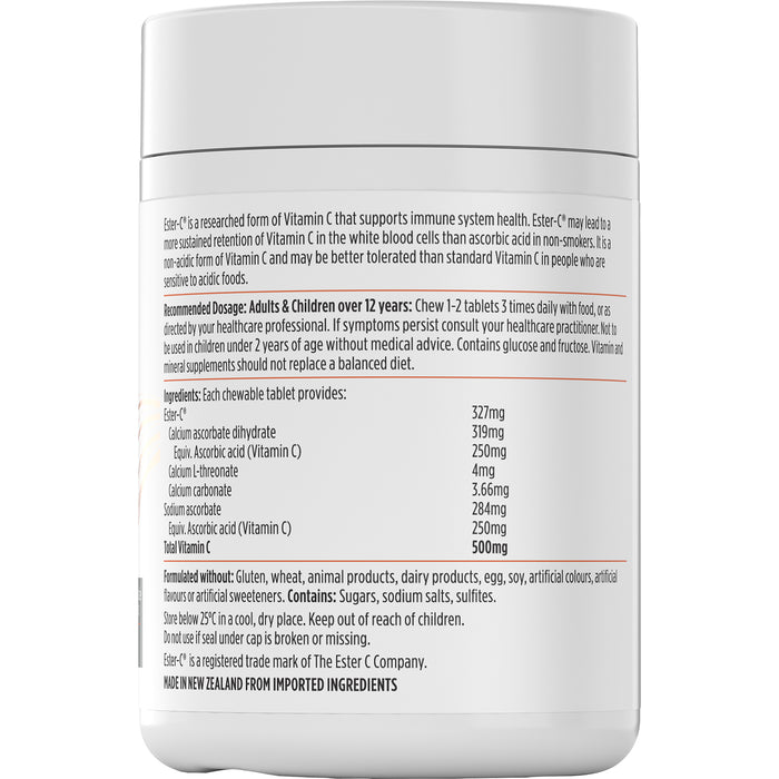 Nutra-Life Ester C+ 50mg Chewable 120 Tablets.