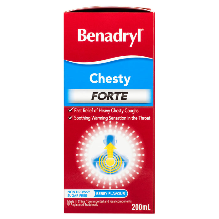 Benadryl Chesty Forte Cough Liquid Berry Flavour 200mL