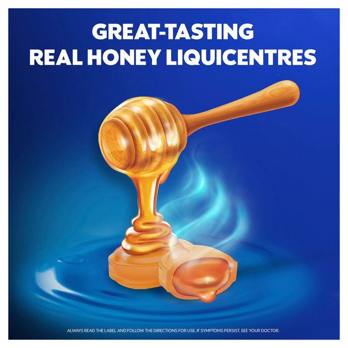 Vicks VapoDrops + Sore Throat 16 Honey Liquicentre Lozenges