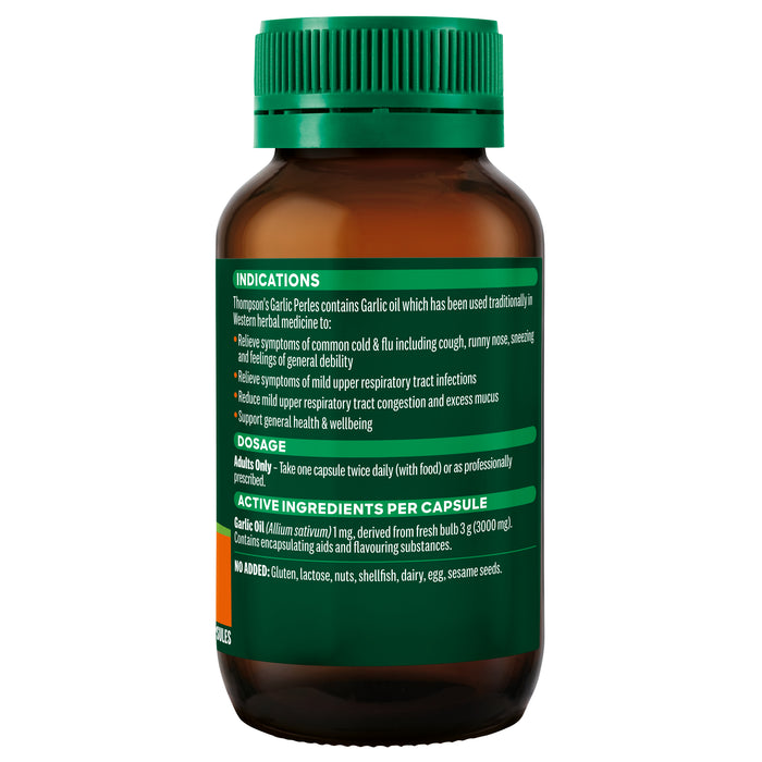 Thompson's Garlic Perles 180 Capsules.