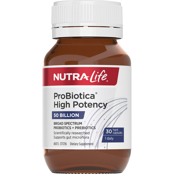 Nutralife Probiotica High Potency 50 Billion 30 Capsules.