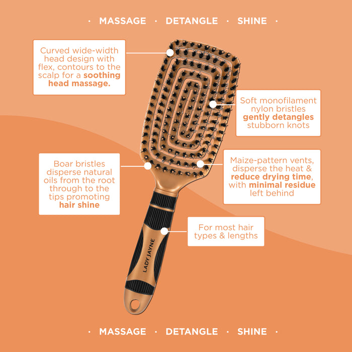 Lady Jayne PRO Detangling Paddle Brush