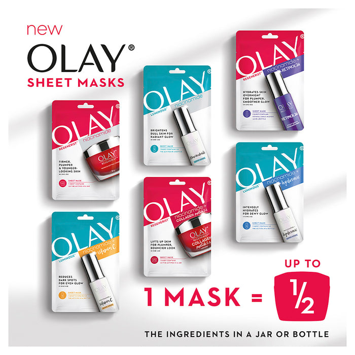 Olay Regenerist Niacinamide + Collagen Peptide 24 Mask 1 Piece.