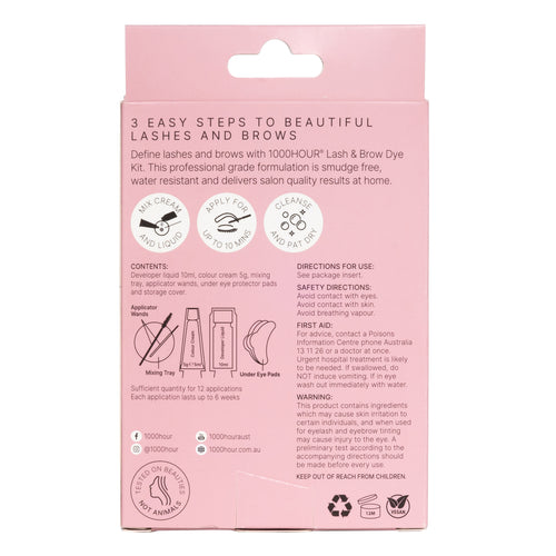 1000 Hour Eyelash and Brow Dye Kit Black