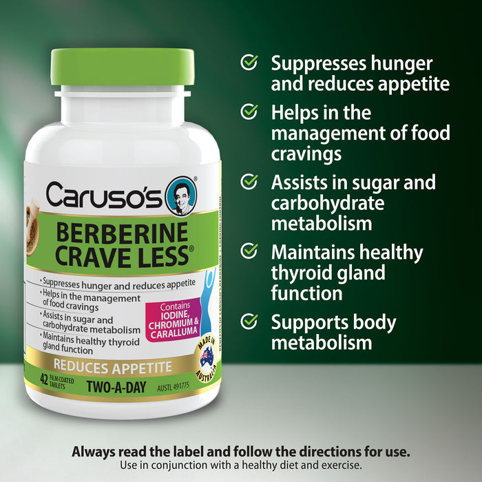 Caruso's Berberine Crave Less 42 Tablets
