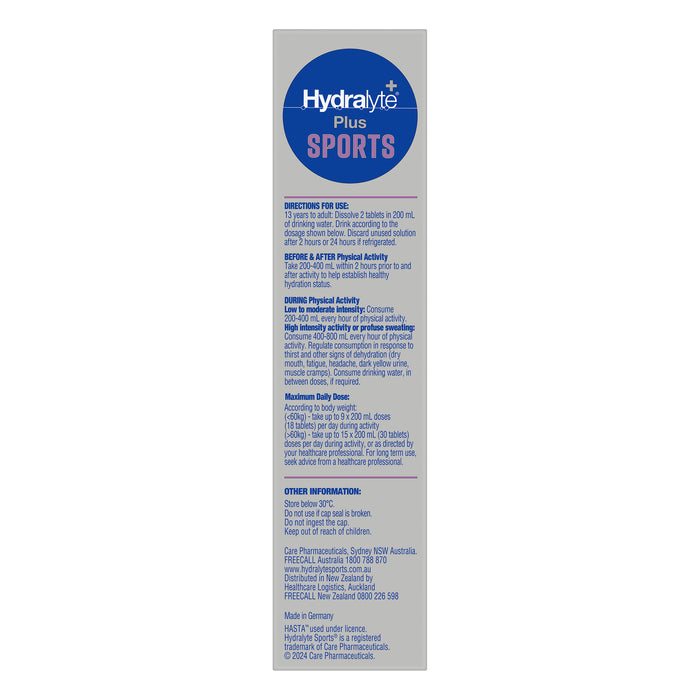 Hydralyte Plus Sport Berry 20 Effervescent Tablets