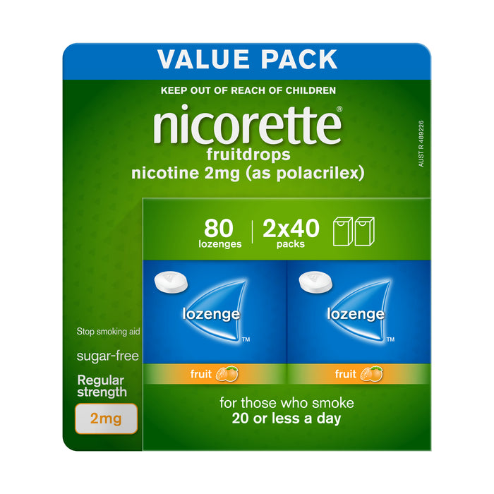 Nicorette Fruitdrops Lozenge 2mg 80