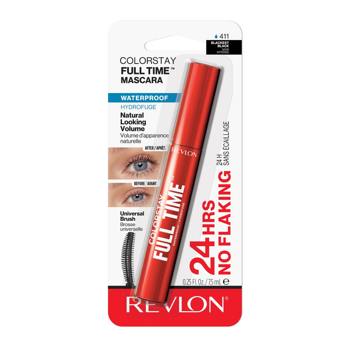 Revlon Full Time Mascara Waterproof Blackest Black