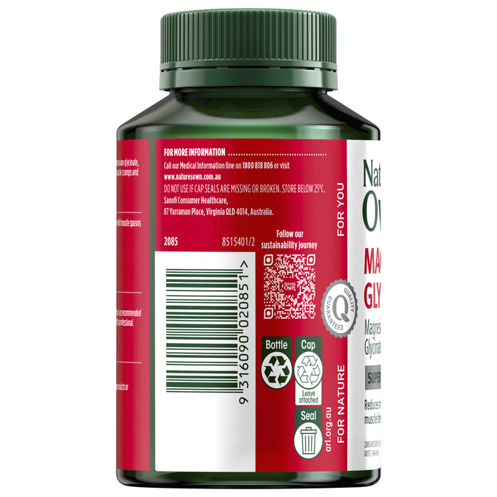 Nature's Own Magnesium Glycinate 1100mg 120 Tablets