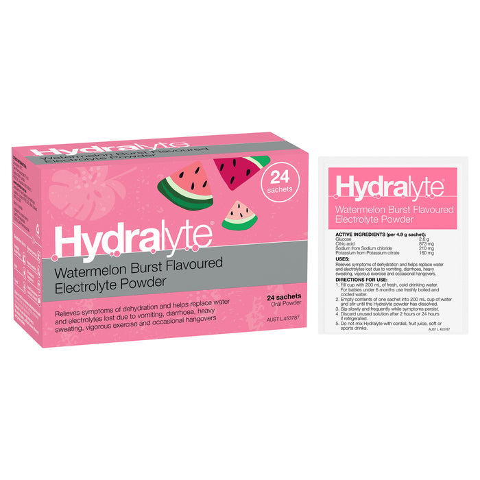 Hydralyte Sachets Watermelon 4.9g x 24 Sachets