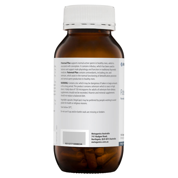 Metagenics Paternal Plus Reproductive Support 120 Capsules