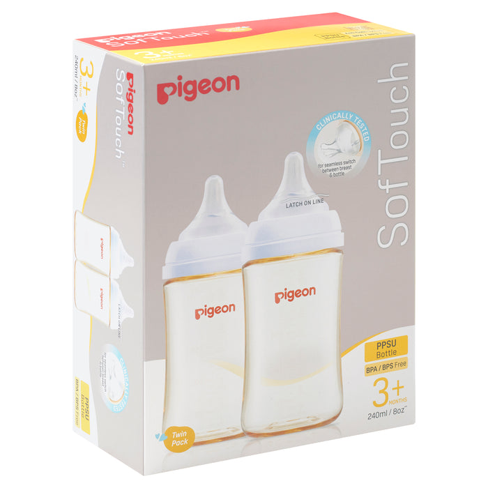Pigeon Softouch III Bottle PP Twin Pack 240ml.