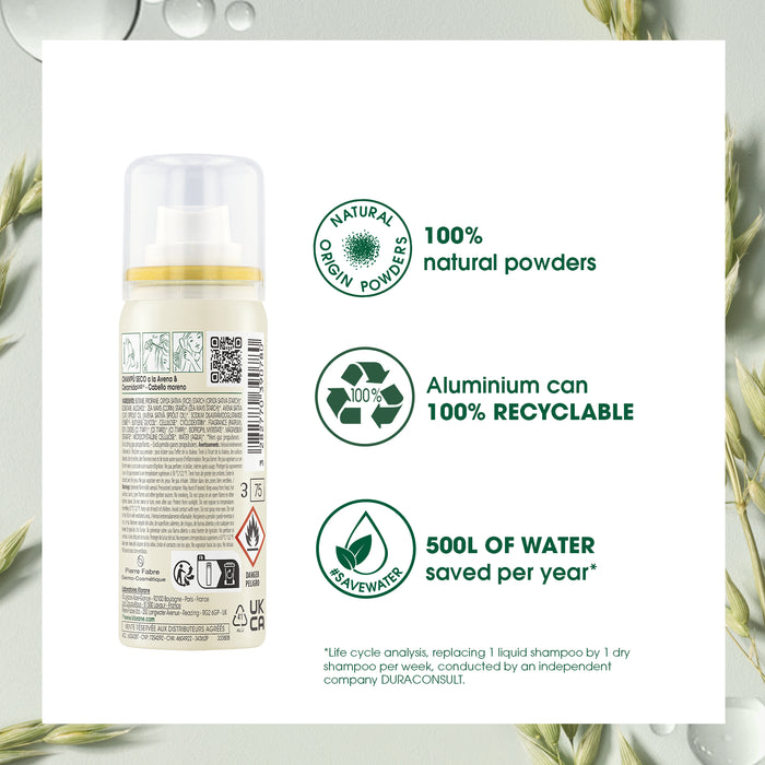 Klorane Dry Shampoo With Oat & Ceramide Dark 50ml.