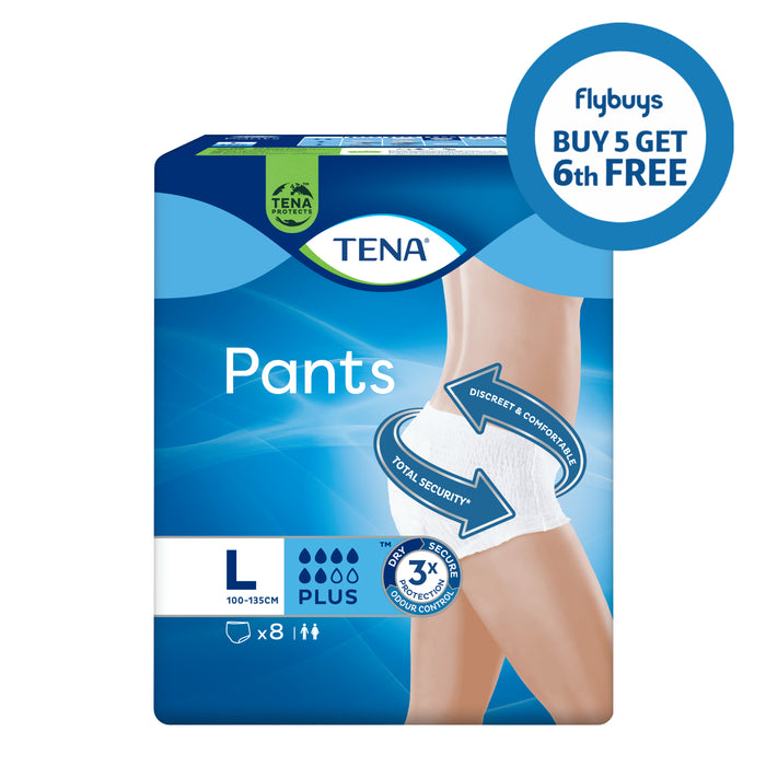 TENA Pants Plus Large 8 Pack