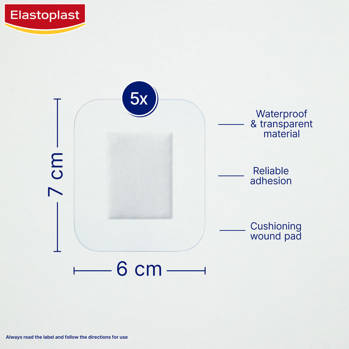 Elastoplast Waterproof XL 6x7cm 5 Pack
