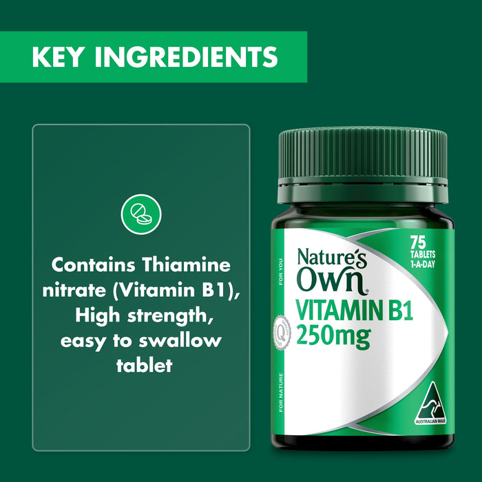 Nature's Own Vitamin B1 250mg 75 Tablets.
