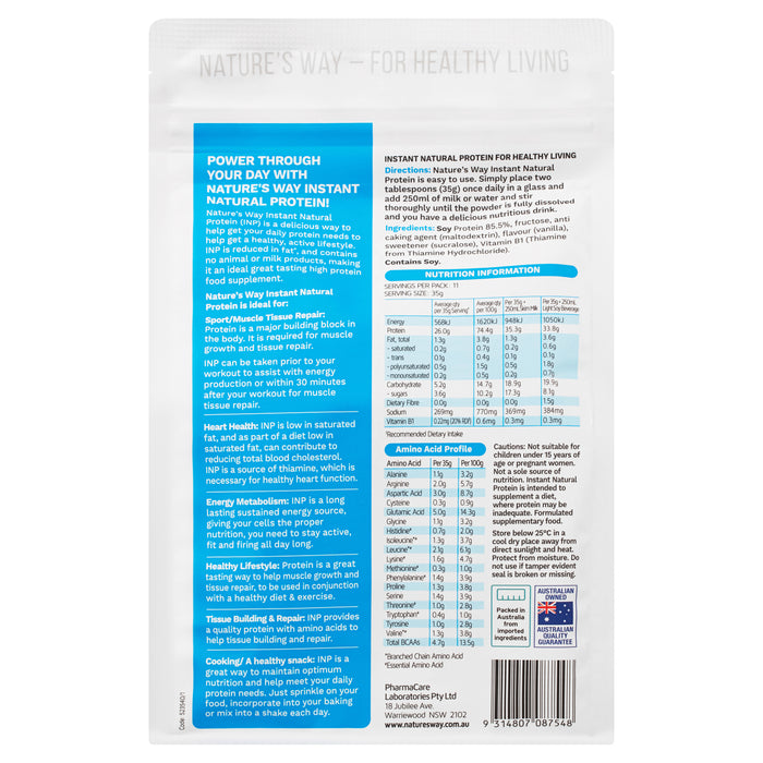 Nature's Way Instant Natural Protein Vanilla 400g