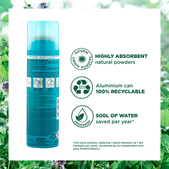 Klorane Aquatic Mint Detox Dry Shampoo 150ml