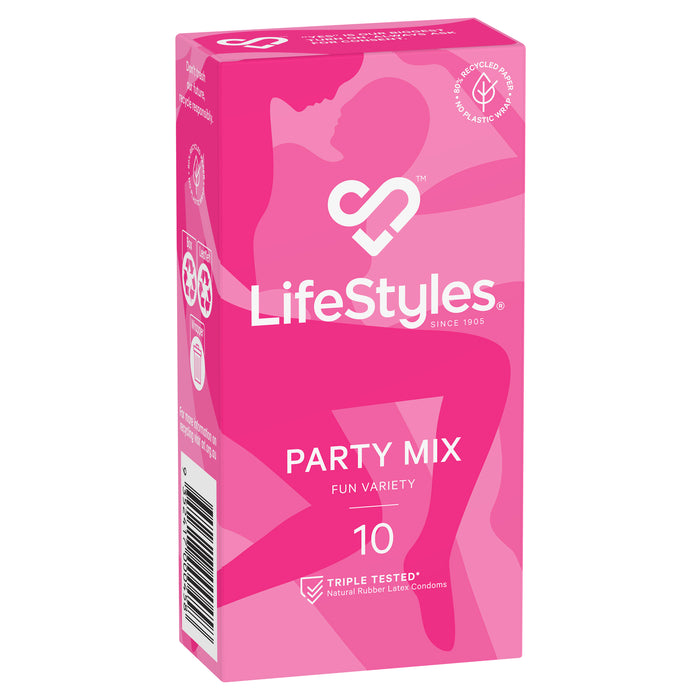 Ansell Lifestyles Condoms Party Mix 10 Pack