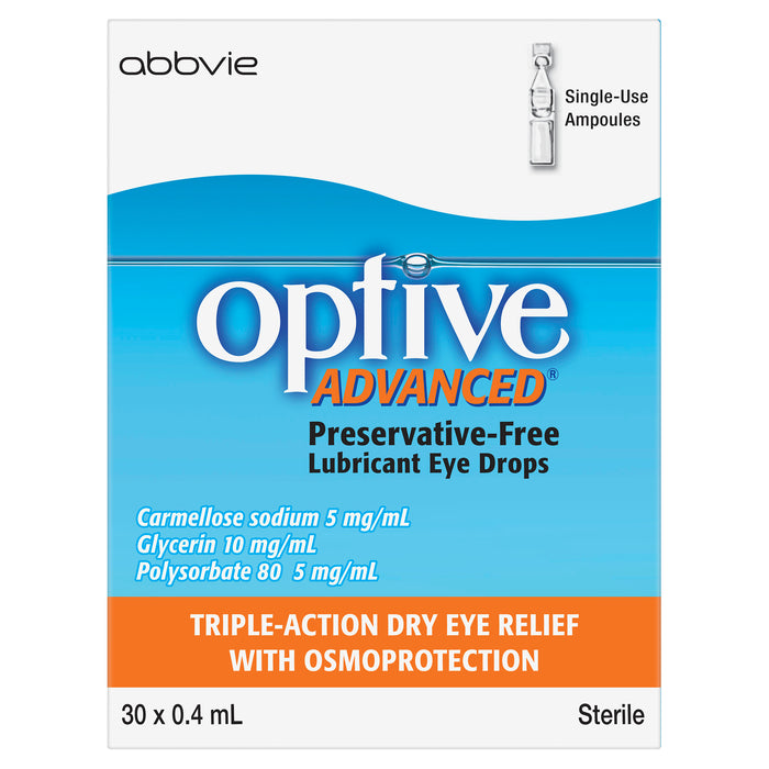 Optive Advanced Eye Drops 0.4ml x30.