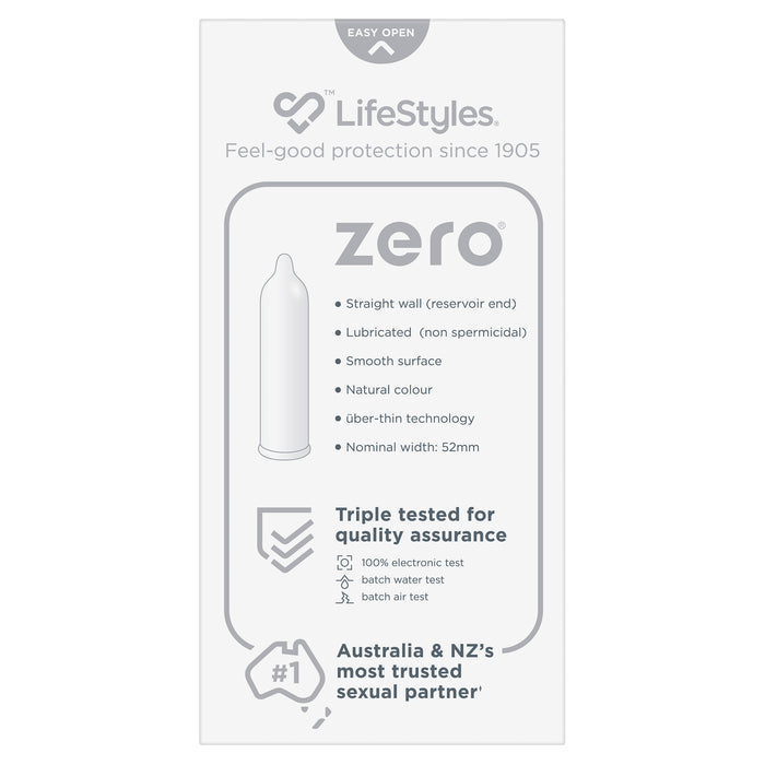 Ansell Lifestyles Condoms Zero 20 Pack