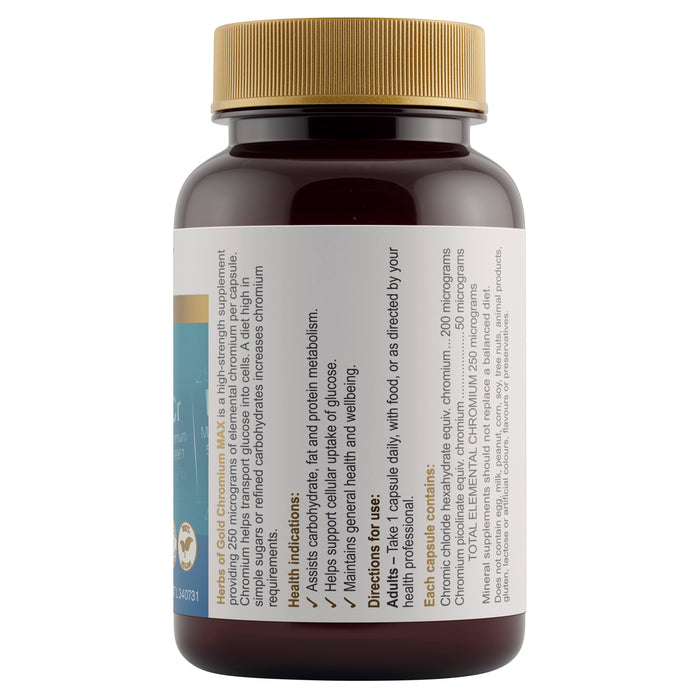 Herbs Of Gold Chromium Max 60 Capsules