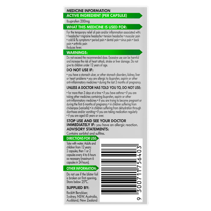 Nurofen Zavance Mini Liquid Capsules 16