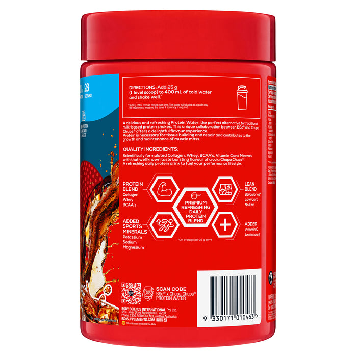 Body Science BSC Chupa Chups Protein Water 700g Cola