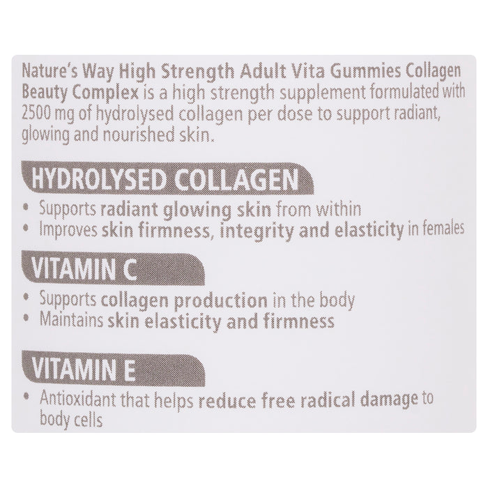 Nature's Way Collagen High Strength Sugar Free 50 Gummies