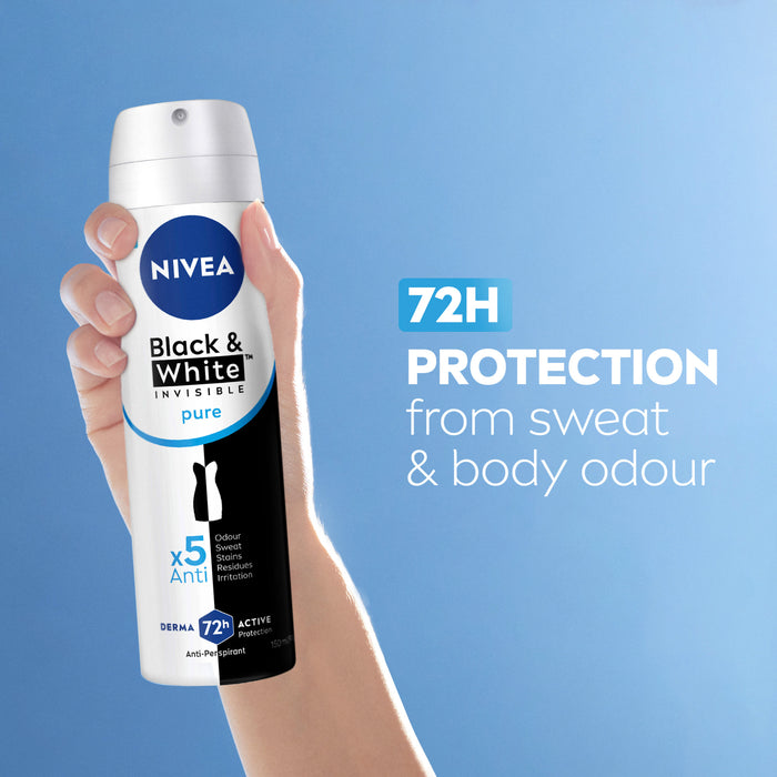 Nivea Women Deodorant Black & White Pure Aerosol 150ml.