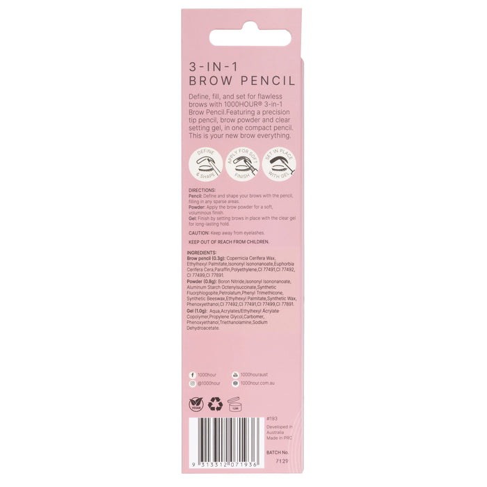 1000 Hour 3 in 1 Brow Pencil Light Brown