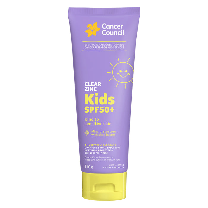 Clear Zinc Kids Sunscreen SPF50+ 110g