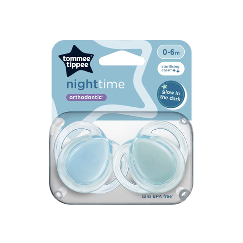 Tommee Tippee Close To Nature Night Time Soother 0-6 Months 2 Pack