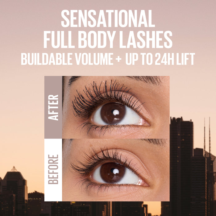 Maybelline Lash Sensational Body Mascara Blackest Black (Carded)