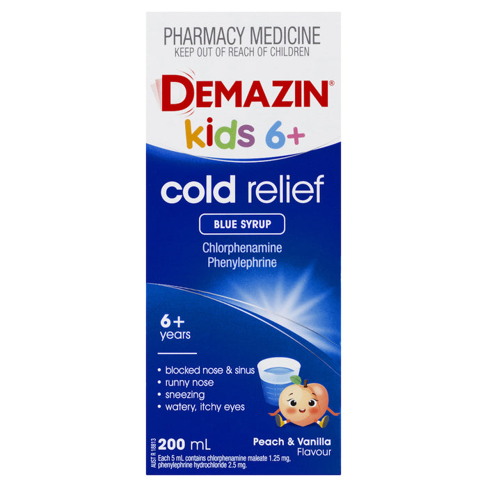 Demazin Cold Relief Blue Syrup 200ml