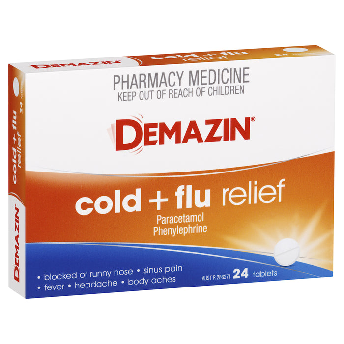 Demazin PE Cold & Flu Relief Tablets 24