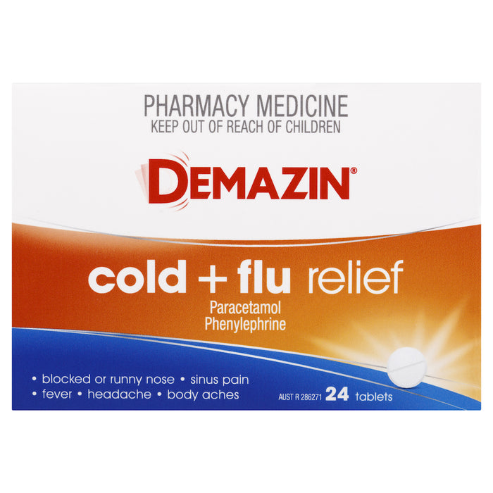 Demazin PE Cold & Flu Relief Tablets 24