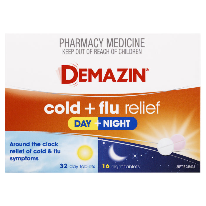 Demazin PE Day & Night Cold & Flu Relief Tablets 48