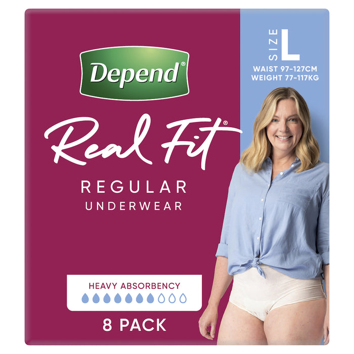 Depend Realfit Underwear Female Large 8 Pack