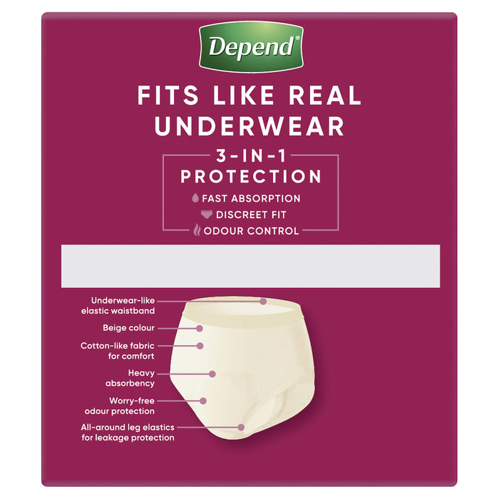 Depend Realfit Underwear Female Medium 8 Pack