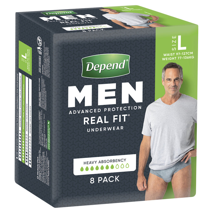 Depend Realfit Underwear Male Large 8 Pack