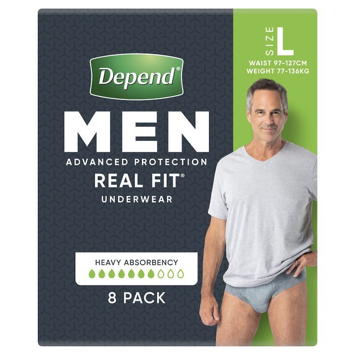 Depend Realfit Underwear Male Large 8 Pack