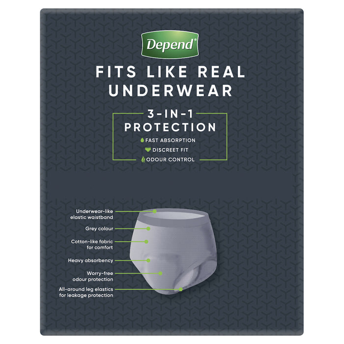 Depend Realfit Underwear Male Large 8 Pack