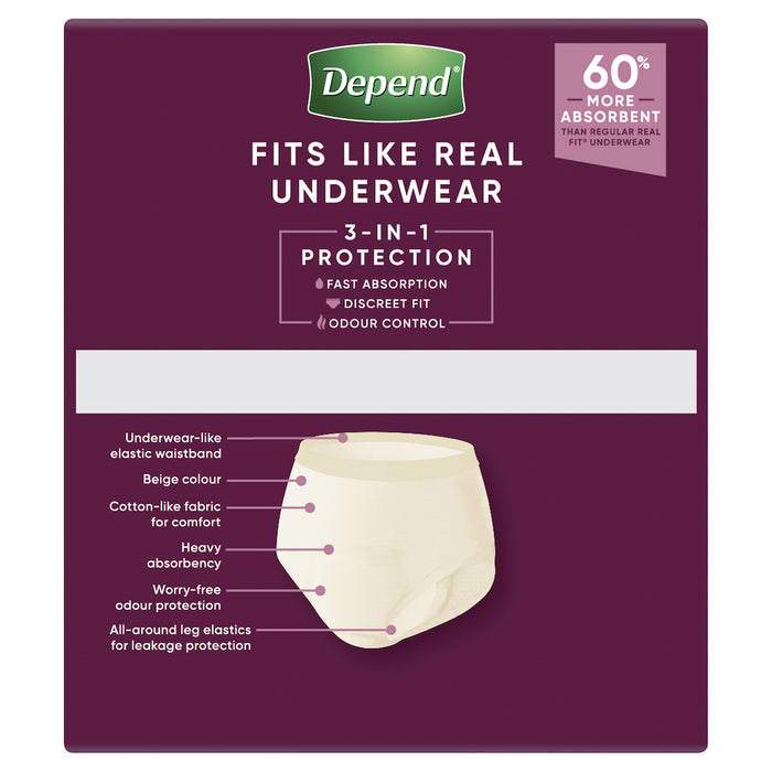 Depend Realfit Underwear Super Female Medium 8 Pack