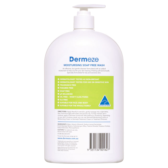 Dermeze Soap Free Wash 1Litre