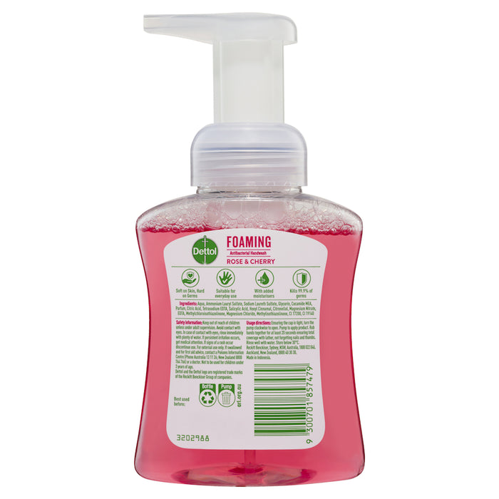 Dettol Foaming Hand Wash Rose & Cherry 250ml