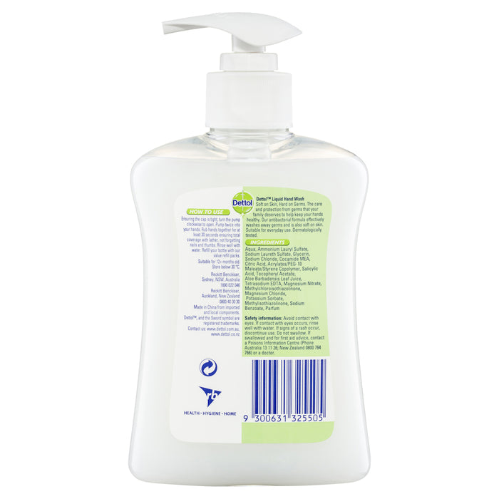 Dettol Liquid Hand Wash Aloe Vera Pump Anti-Bacterial 250ml