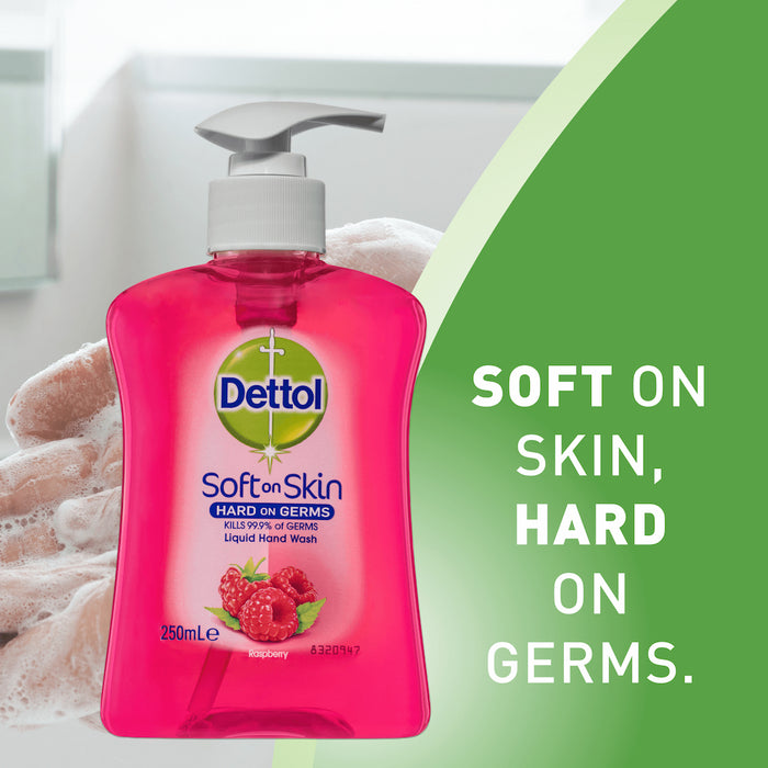 Dettol Liquid Hand Wash Raspberry Pump Anti-Bacterial 250ml